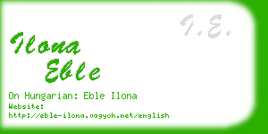 ilona eble business card